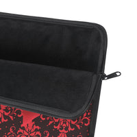 Laptop Sleeve-Red Bow-Red Lace-Black