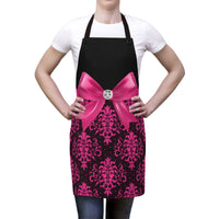 Apron-Glam Passion Pink Bow-Passion Pink Lace-Black