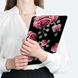 Clipboard-Moody Red-Floral-Black