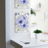 Clipboard-Soft Blue Floral-Blue Stencil-White