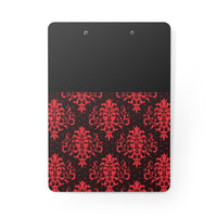 Clipboard-Glam Red Bow-Red Lace-Black