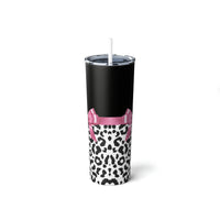 Skinny Tumbler, 20oz-Glam Pink Bow-Snow Leopard-Black