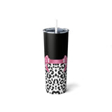 Skinny Tumbler, 20oz-Glam Pink Bow-Snow Leopard-Black