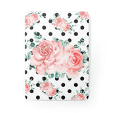 Clipboard-Lush Pink Floral-Black Polka Dots-White