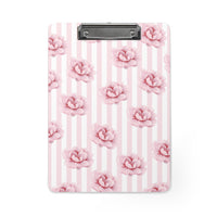 Clipboard-Pink Floral Pinstripes