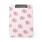 Clipboard-Pink Floral Pinstripes