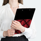 Clipboard-Glam Red Bow-Red Lace-Black