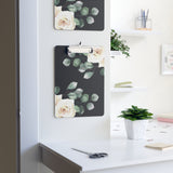 Clipboard-White Rose-Black