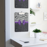 Clipboard-Glam Purple Bow-Zebra-Black Glitter