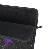 Laptop Sleeve-Glam Purple Bow-Zebra-Black Glitter