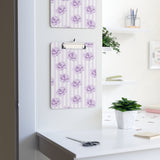 Clipboard-Purple Lilac-Floral Pinstripes