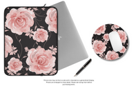 Mouse Pad-Pink Rose-Pink Stencil-Black