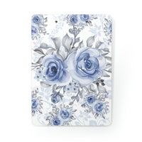 Clipboard-Stormy Blue-Floral Stencil-White