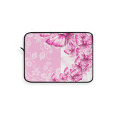 Laptop Sleeve-Pink Butterfly Duo-White