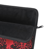 Laptop Sleeve-Red Bow-Red Lace-Black