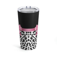 Tumbler 20oz-Glam Pink Bow-Snow Leopard-Black