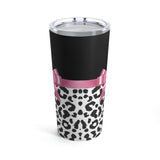 Tumbler 20oz-Glam Pink Bow-Snow Leopard-Black