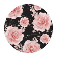 Mouse Pad-Pink Rose-Pink Stencil-Black