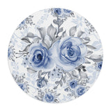 Mouse Pad-Stormy Blue-Floral Stencil-White