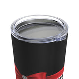 Tumbler 20oz-Glam Red Bow-Snow Leopard-Black