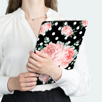 Clipboard-Lush Pink Floral-White Polka Dots-Black