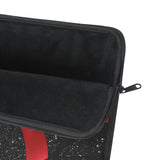 Laptop Sleeve-Glam Red Bow-Black Polka Dots-Black Glitter