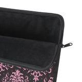 Laptop Sleeve-Glam Pink Bow-Pink Lace-Black