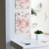 Clipboard-Lush Pink Floral-White Polka Dots-Pink