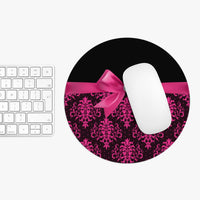 Mouse Pad-Glam Passion Pink Bow-Passion Pink Lace-Black