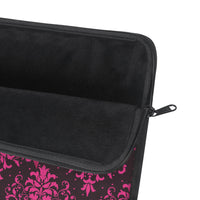 Laptop Sleeve-Passion Pink Bow-Passion Pink Lace-Black