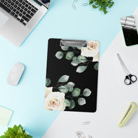 Clipboard-White Rose-Black