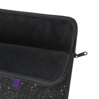 Laptop Sleeve-Glam Purple Bow-Zebra-Black Glitter