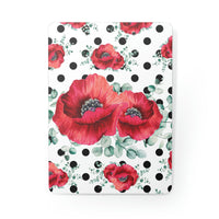 Clipboard-Rouge Red Floral-Black Polka Dots-White