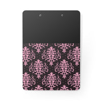 Clipboard-Glam Pink Bow-Pink Lace-Black