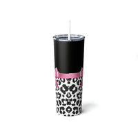 Skinny Tumbler, 20oz-Glam Pink Bow-Snow Leopard-Black