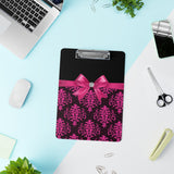 Clipboard-Glam Passion Pink Bow-Passion Pink Lace-Black