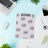 Clipboard-Stormy Purple-Floral Pinstripes