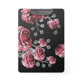 Clipboard-Moody Red-Floral-Black