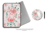 Mouse Pad-Lush Pink Floral-White Polka Dots-Pink