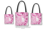 Tote Bag-Pink Butterfly Duo-White