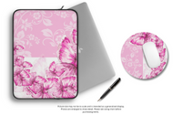 Mouse Pad-Pink Butterfly Duo-White